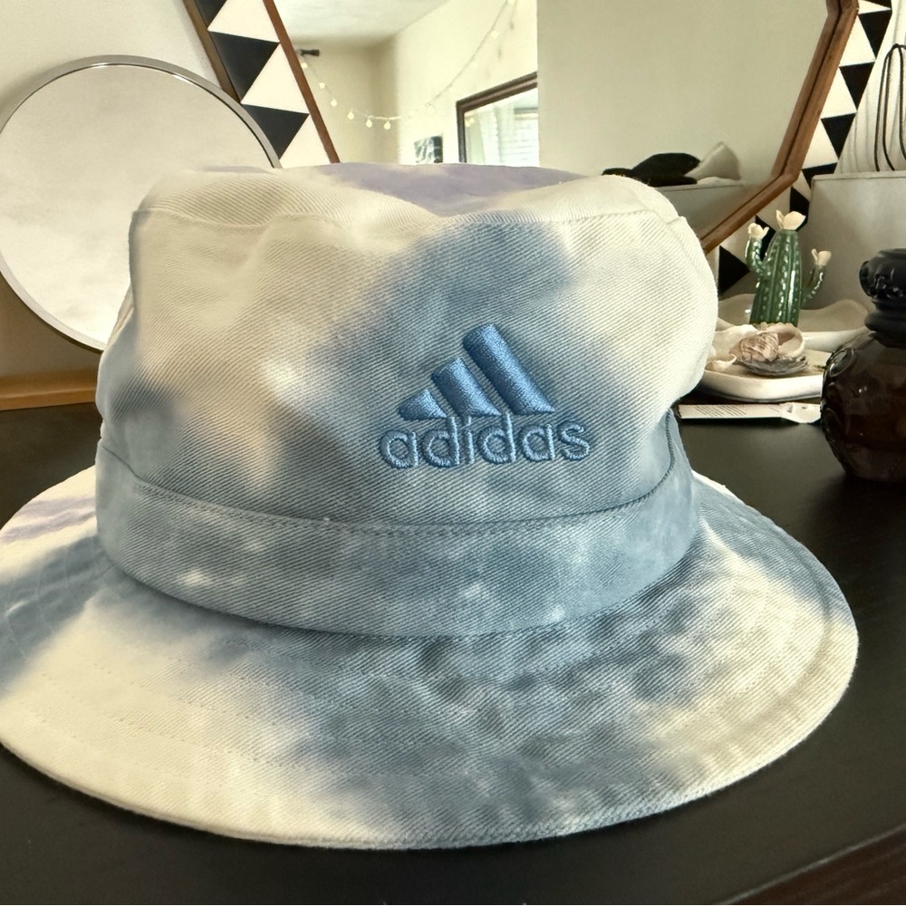 Adidas Blue & Purple Tie Dye Bucket Hat with Embroidered Logo